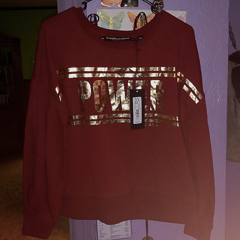 New York & Company Gabrielle Union size medium maroon colored sweatshirt